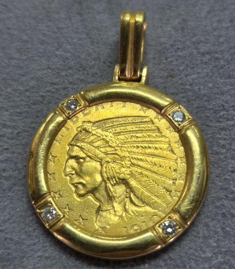 【K18製インディアンコイントップの買取】