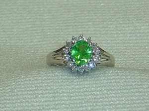 0.52ctグリーンガーネット・リング