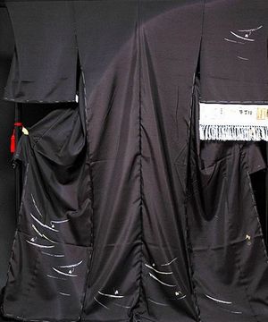 結城紬の和服と袋帯